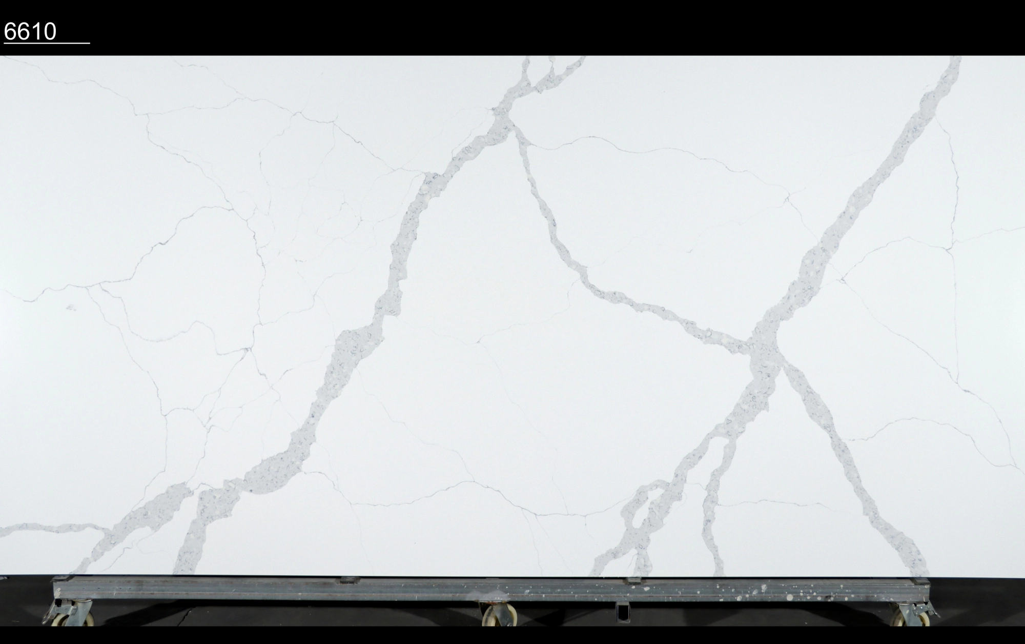 Calacatta White Quartz Slab GSQ 6610 | 3200x1600mm Large Format for Kitchen Countertops & Vanity Tops