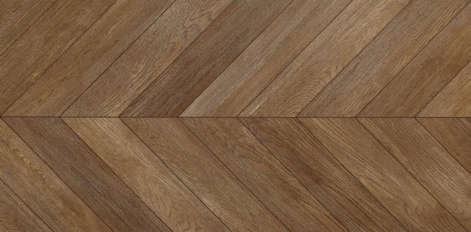 Baldosa rústica mate con vetas de madera y aspecto realista de madera para suelos interiores y comerciales.