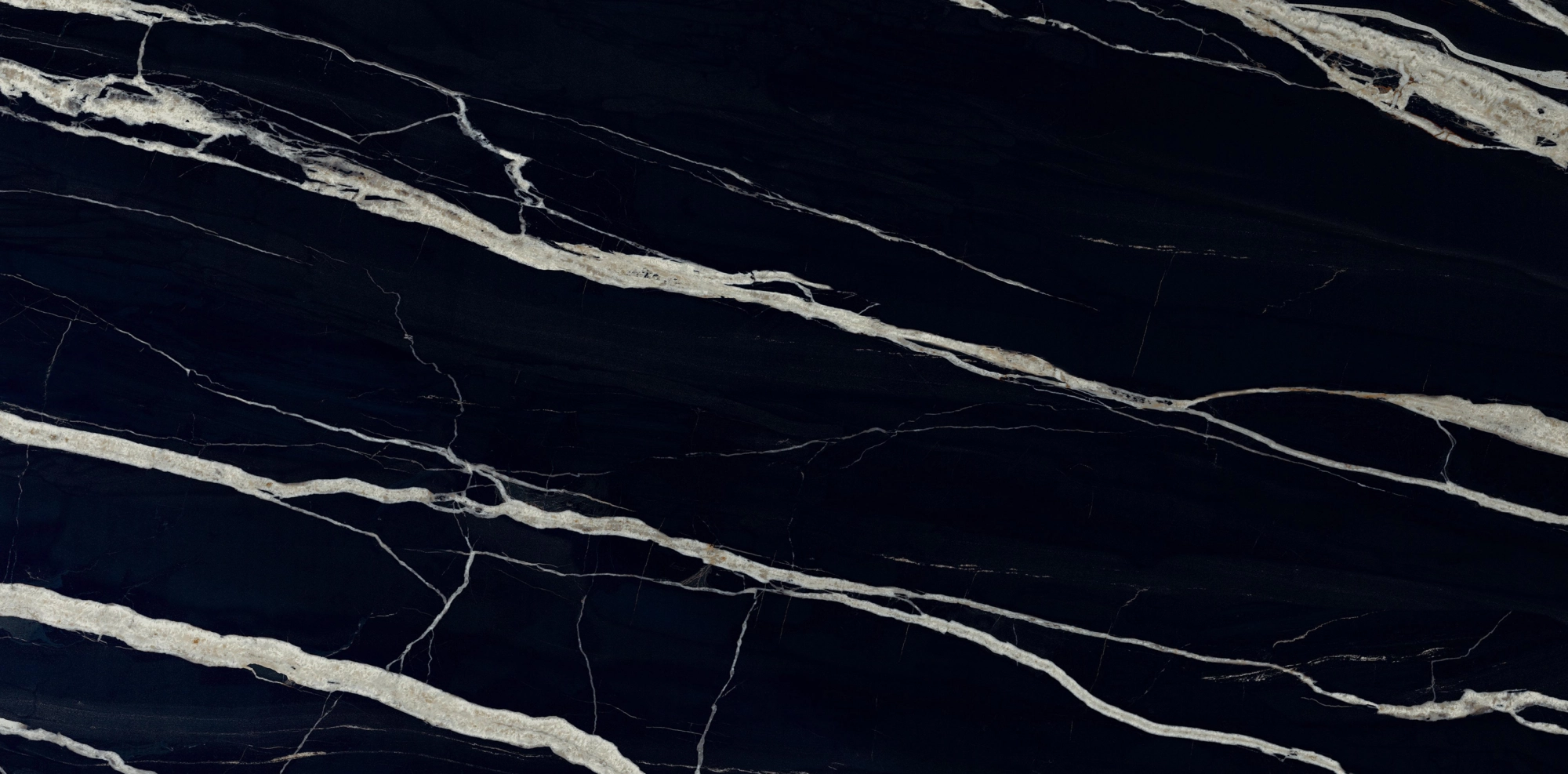Pierre frittée HQF135 Marquina noire haut de gamme pour intérieur et extérieur