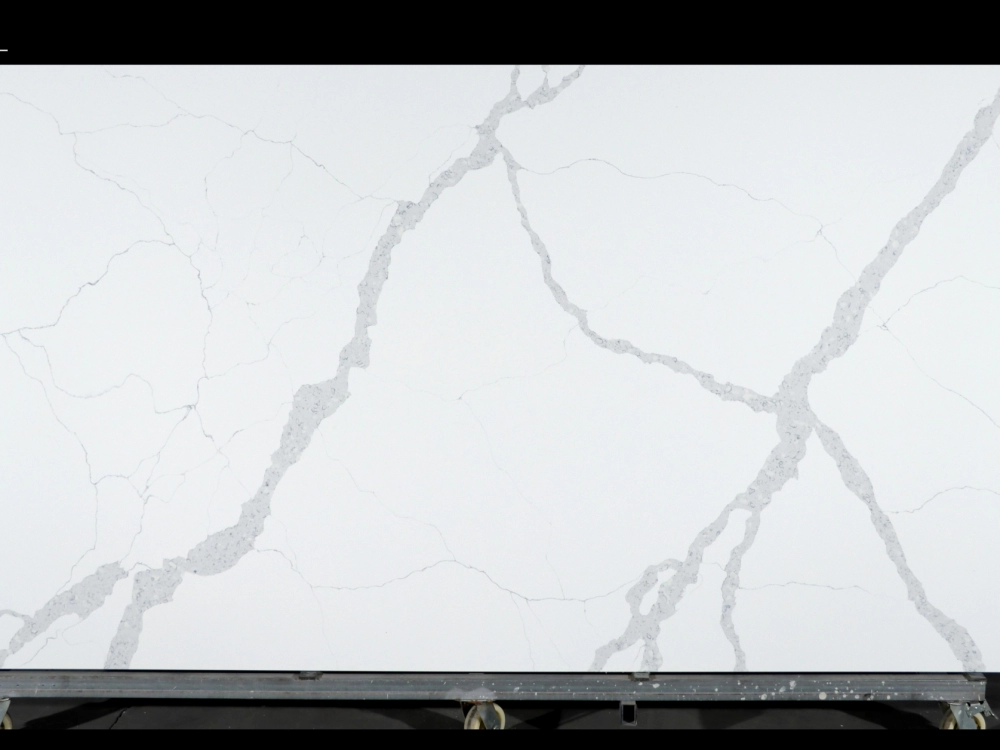 Calacatta White Quartz Slab GSQ 6610 | 3200x1600mm Large Format for Kitchen Countertops & Vanity Tops