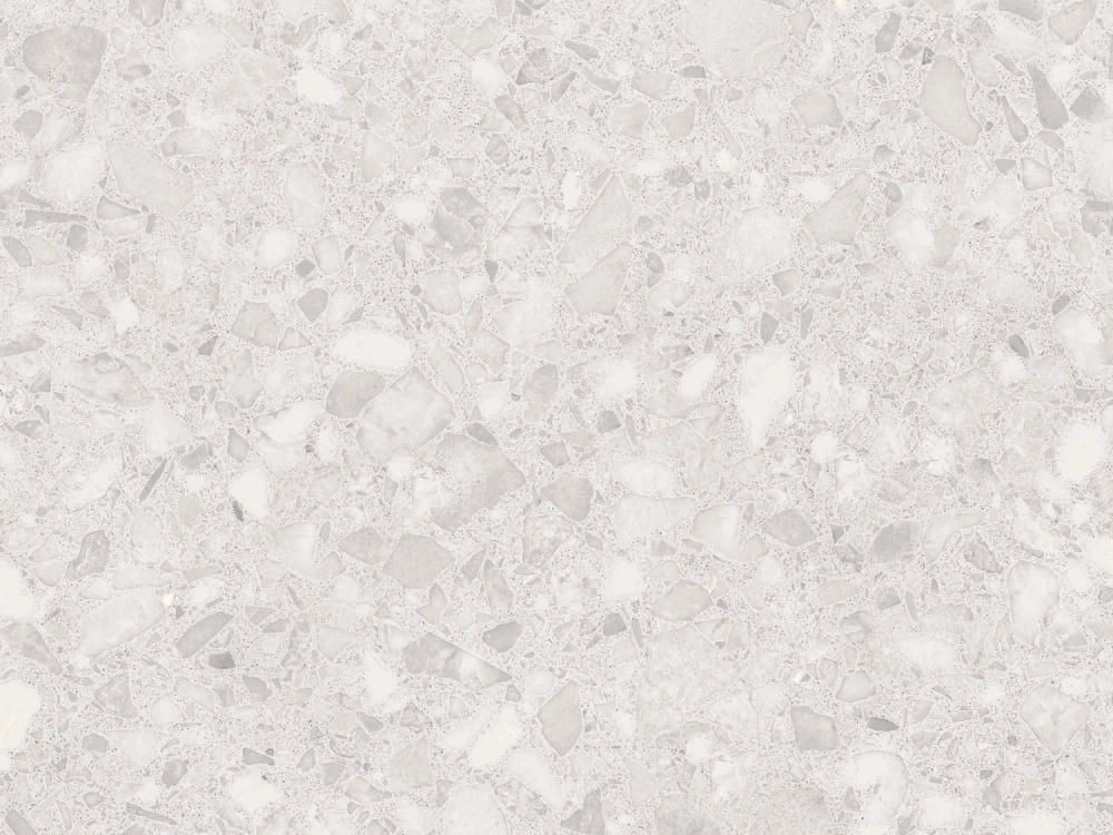 Azulejo blanco efecto terrazo mate rústico antiguo para proyectos hoteleros y comerciales.