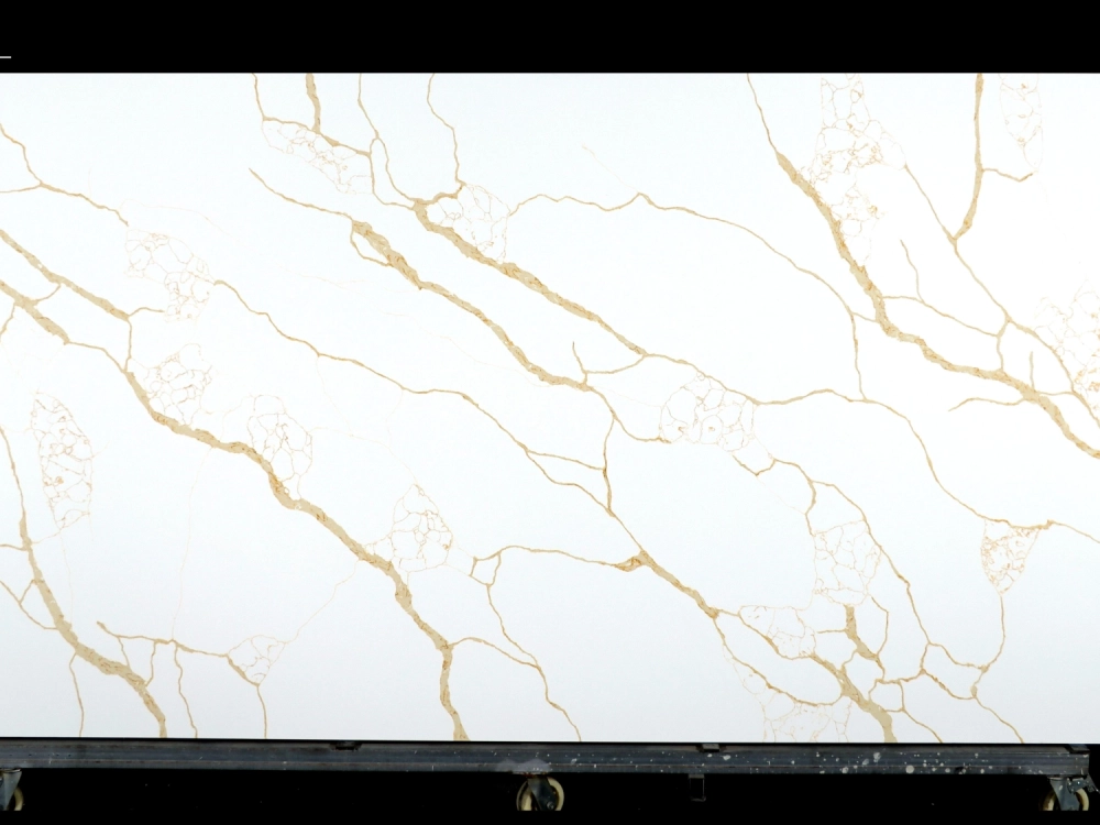 Calacatta Quartz Slab GSQ 6632 |  Large Format for Kitchen Countertops & Vanity Tops