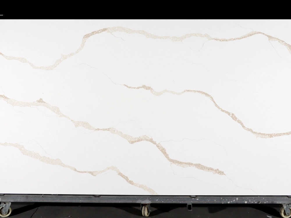 Calacatta Quartz Slab GSQ 6634|  Large Format for Kitchen Countertops & Vanity Tops