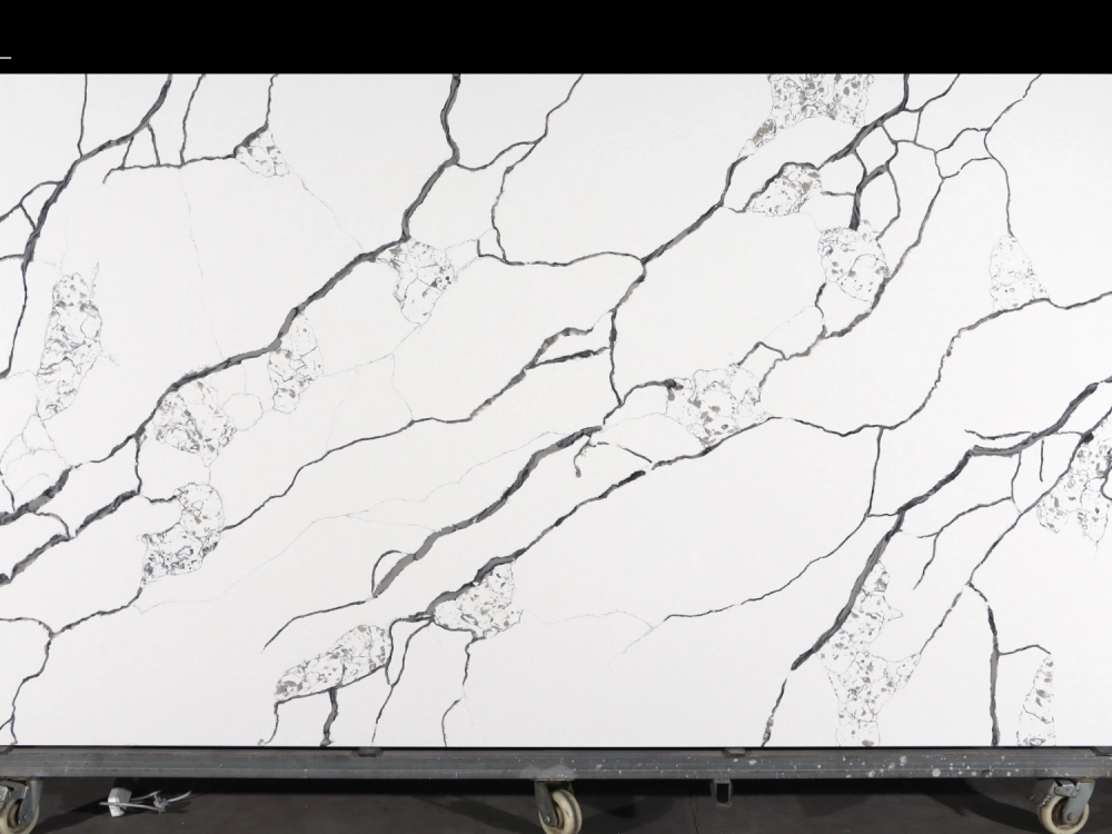 Calacatta Quartz Slab GSQ 6643 for Kitchen Countertops & Vanity Tops