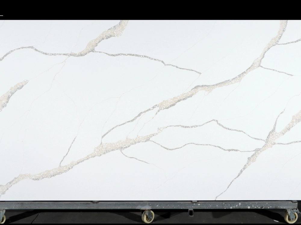 Calacatta Quartz Slab GSQ 6645 for Kitchen Countertops & Vanity Tops