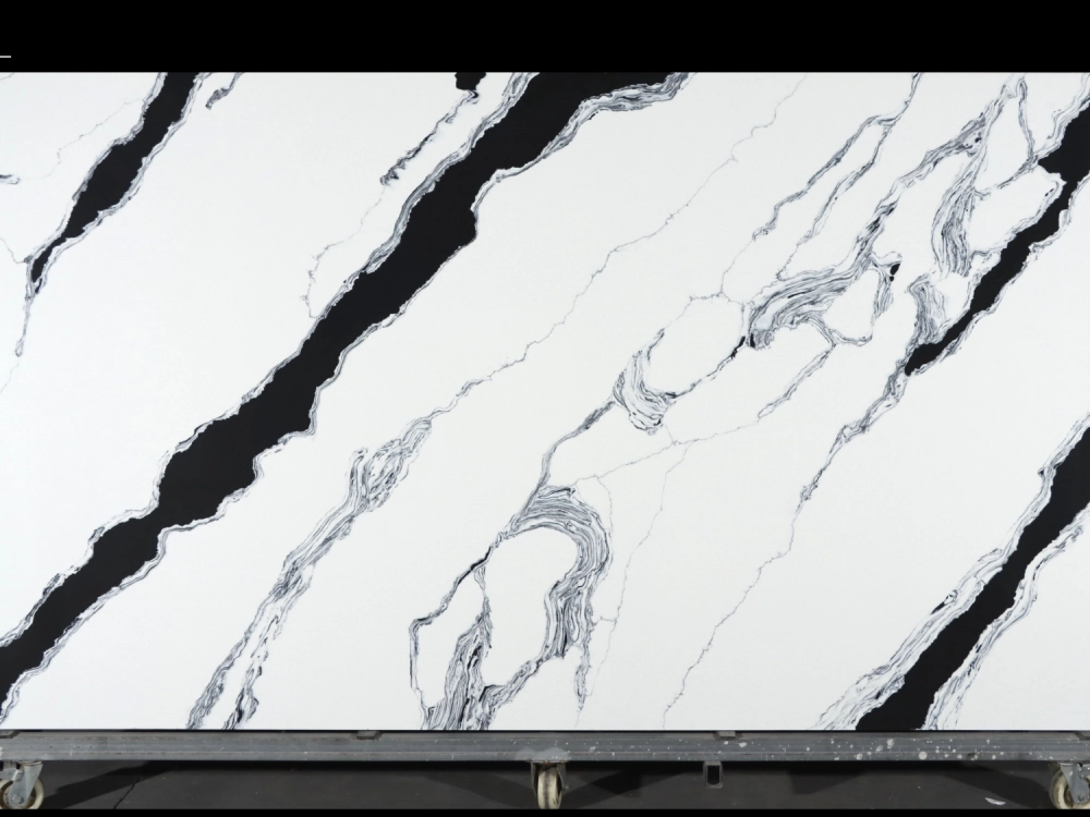 Calacatta Quartz Slab GSQ 6648 for Kitchen Countertops & Vanity Tops