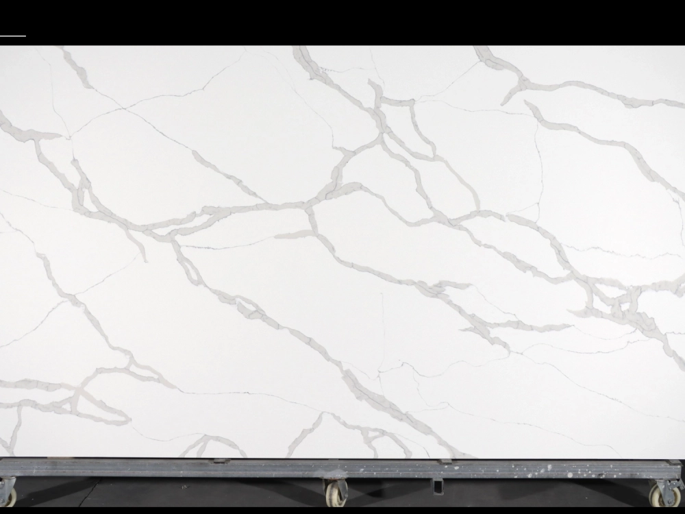Calacatta Quartz Slab GSQ 6652 grey for Kitchen Countertops & Vanity Tops