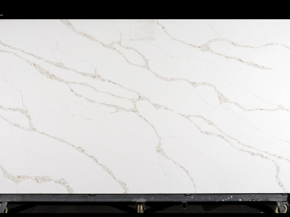 Calacatta Quartz Slab GSQ 6680for Kitchen Countertops & Vanity Tops