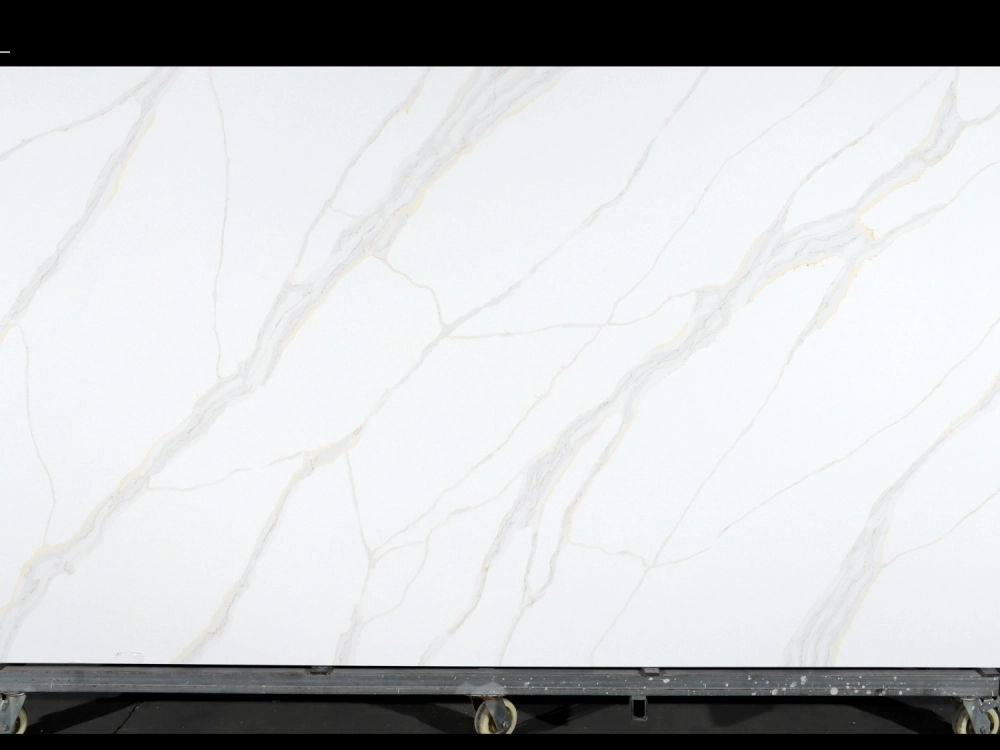 Calacatta Quartz Slab GSQ 6742 for Kitchen Countertops & Vanity Tops