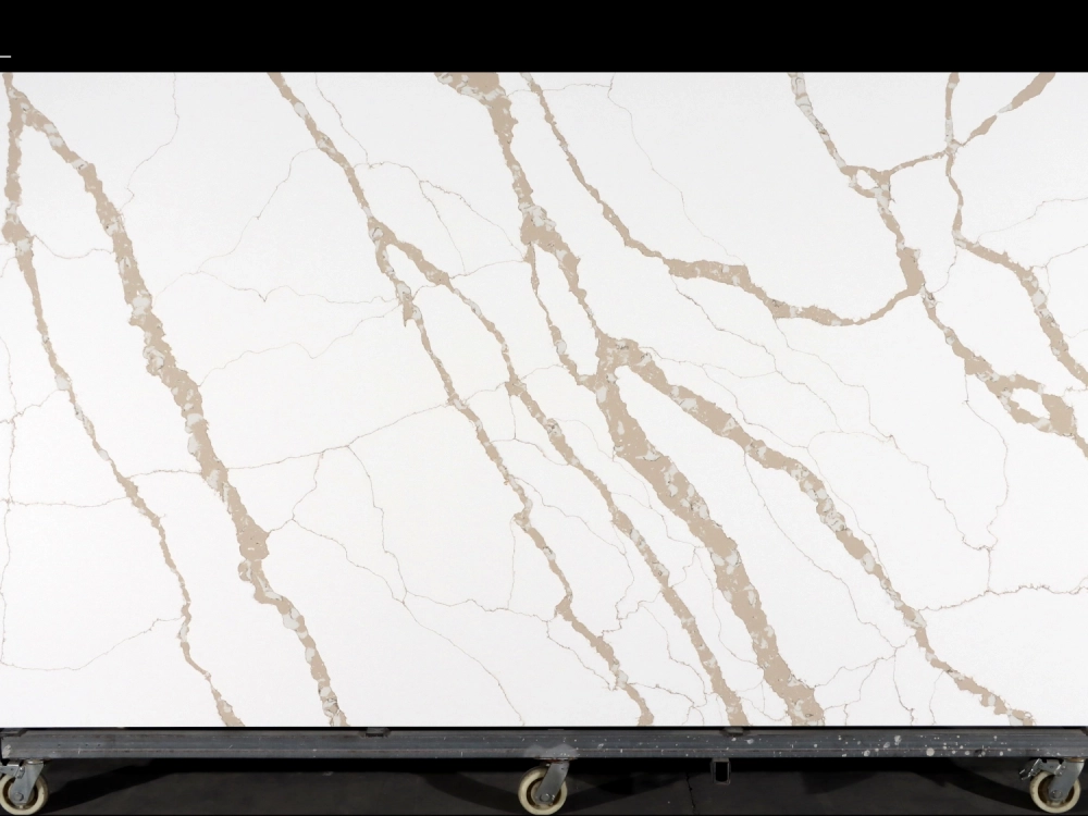 Calacatta Quartz Slab GSQ 6887 for Kitchen Countertops & Vanity Tops