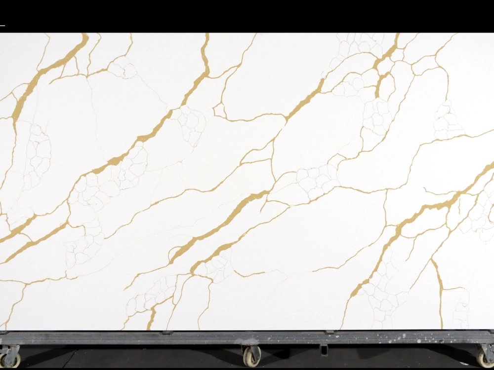 Calacatta Quartz Slab GSQ 6891 for Kitchen Countertops & Vanity Tops