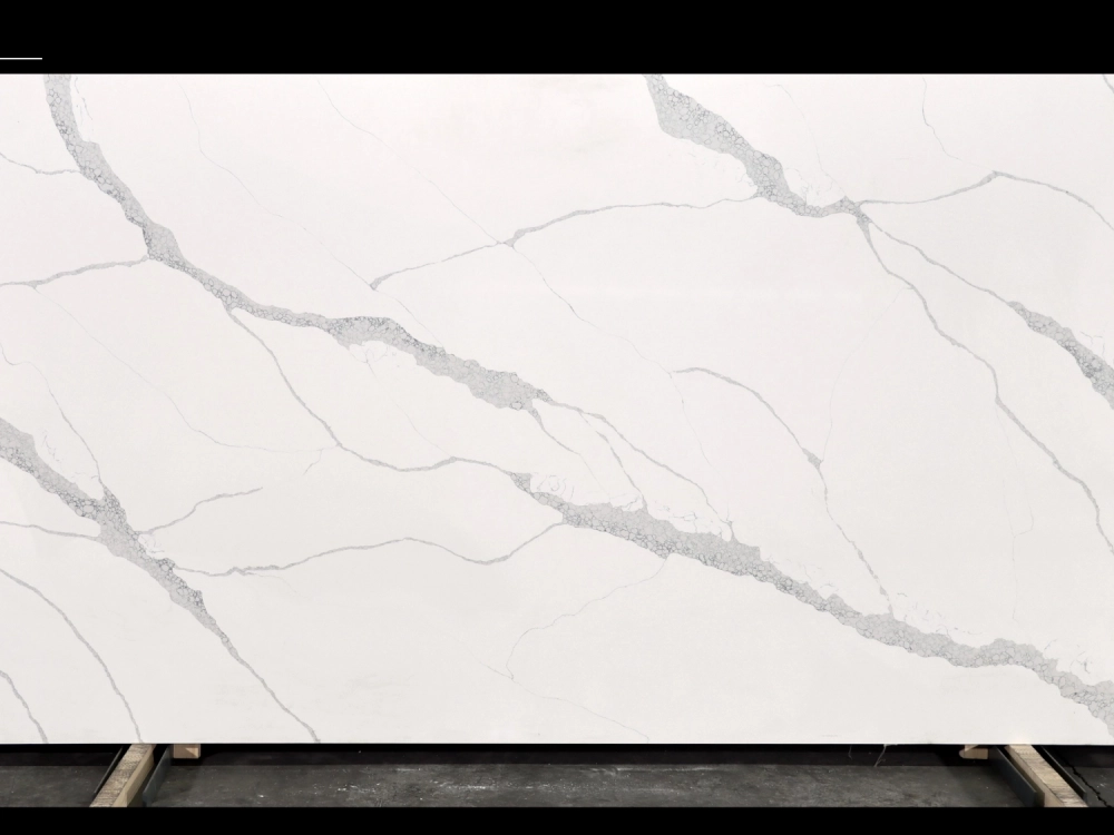 Calacatta Quartz Slab GSQ 6645 Grey for Kitchen Countertops & Vanity Tops