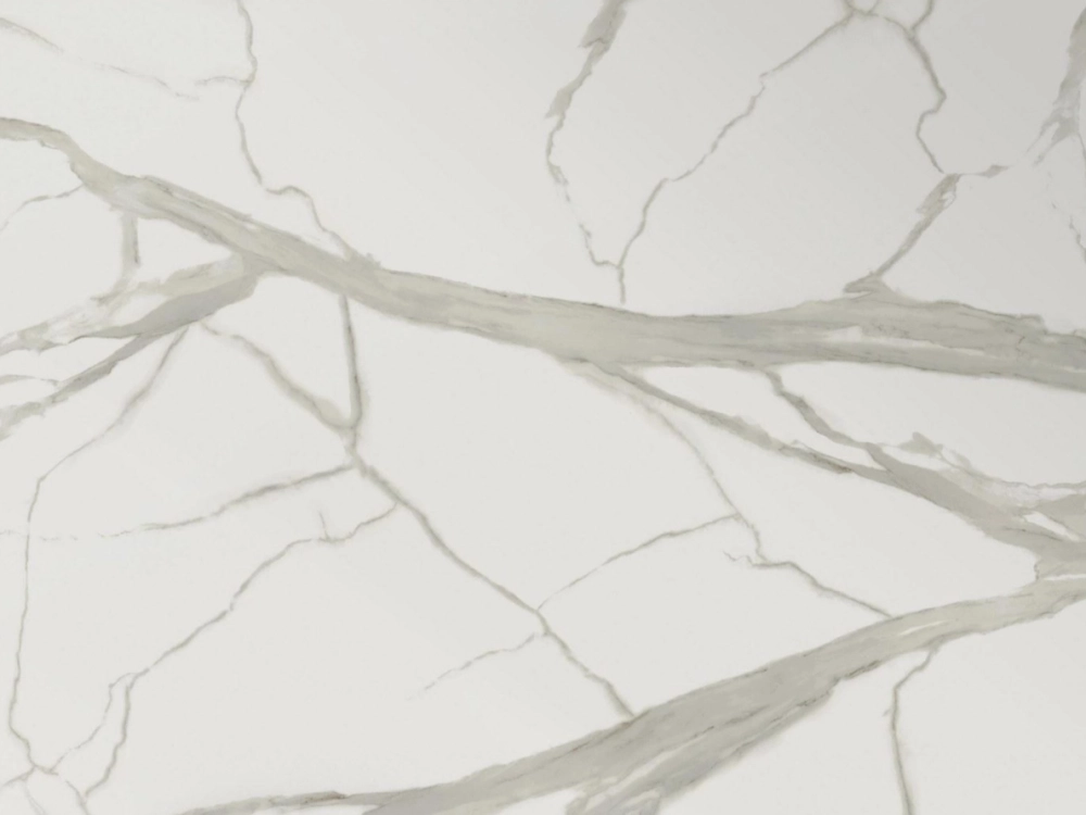 Piedra sinterizada HQD78 Super Snow White para interiores y exteriores.