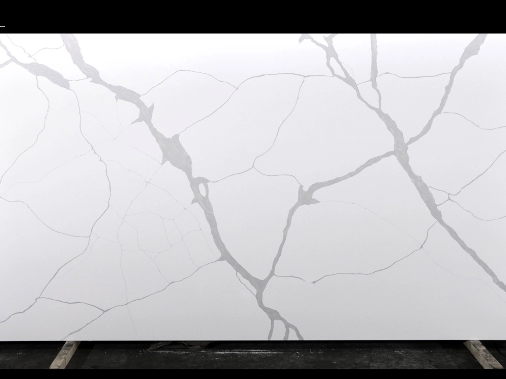 Calacatta Quartz Slab GSQ 6702 for Kitchen Countertops & Vanity Tops