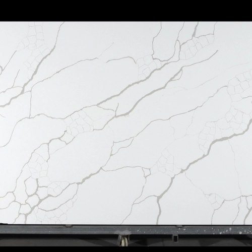 Calacatta White Quartz Slab GSQ 6601 | 3200x1600mm Large Format for Kitchen Countertops & Vanity Tops