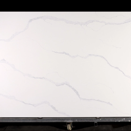 Calacatta White Quartz Slab GSQ 6615 | Large Format for Kitchen Countertops & Vanity Tops