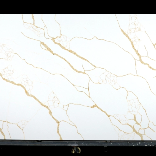 Calacatta White Quartz Slab GSQ 6632 |  Large Format for Kitchen Countertops & Vanity Tops