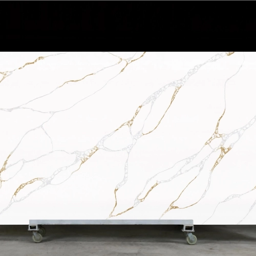 Calacatta Quartz Slab GSX 250930-1 for Kitchen Countertops & Vanity Tops
